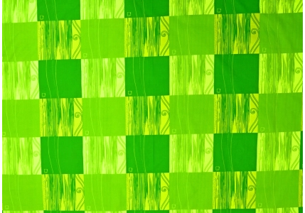 Zelená kostka bavlna lux  metráž
