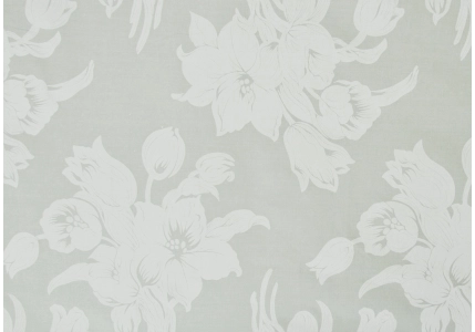 Bavlněné povlečení Bílá kytka na šedivém podkladu