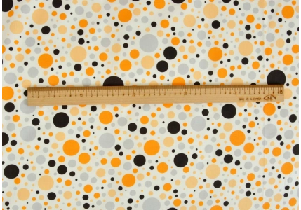 Barevné puntíky na bílém podkladu bavlna lux metráž