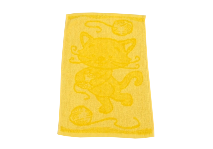 Dětské ručníky Kočička žlutá