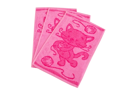 Dětské ručníky Kočička růžová