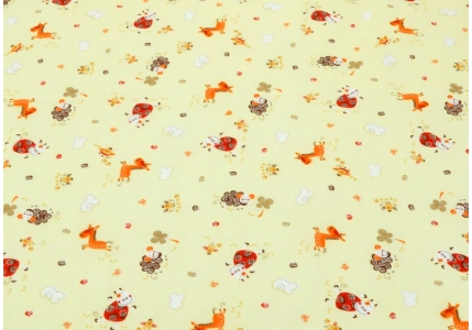 Červené ovečky bavlna (dětská bavlna)