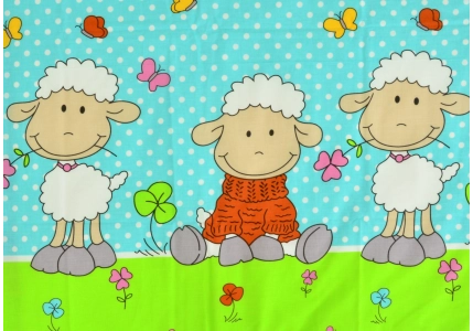 Bavlněné povlečení Ovečka modrá