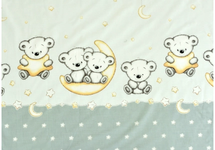 Šedivý medvídek (dětská bavlna obrazová)