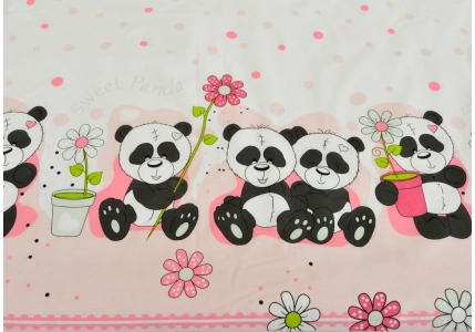 Panda růžová (dětská bavlna)