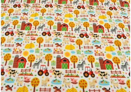 Bavlněné povlečení Statek se zvířátky bavlna