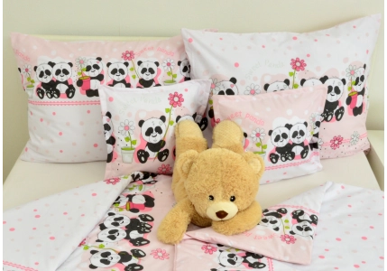 Ložní souprava bavlna Panda růžová