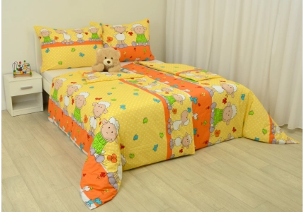 Ložní souprava bavlna Ovečka oranžová