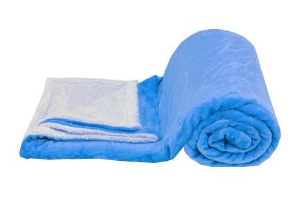 Mikroplyšová deka s beránkem - Královská modrá
