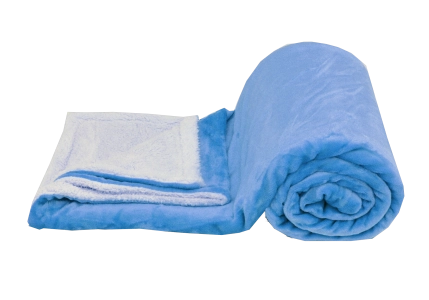 Mikroplyšová deka s beránkem - Modrá