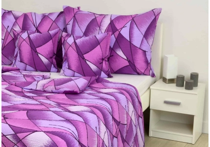 Krepové povlečení Fialová duha