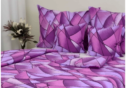 Krepové povlečení Fialová duha