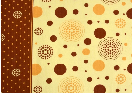 Krepové povlečení Hnědá kolečka