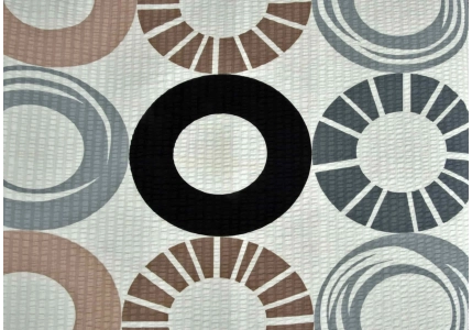 Krepové povlečení Hnědočerná kola