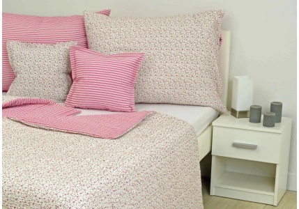 Krepové povlečení Romantika růžová