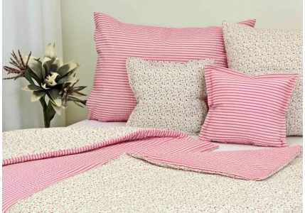 Krepové povlečení Romantika růžová