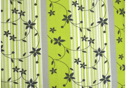 Krepové povlečení Zelenošedivé kvítky