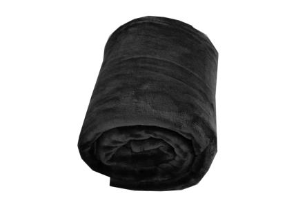 Mikroplyšová deka - Černá