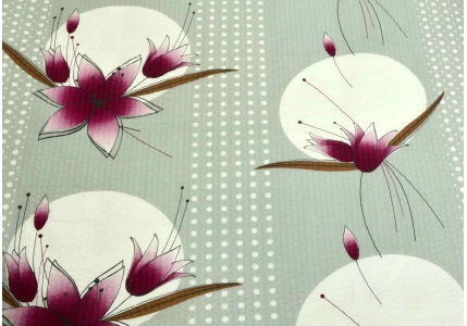 Krepové povlečení Bordová kytka