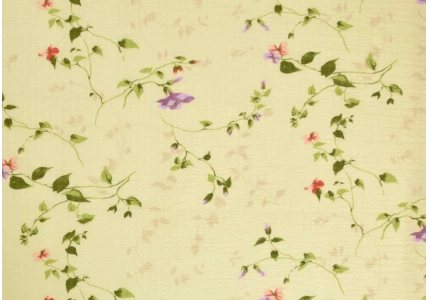 Krepové povlečení Smetanová s kytkou