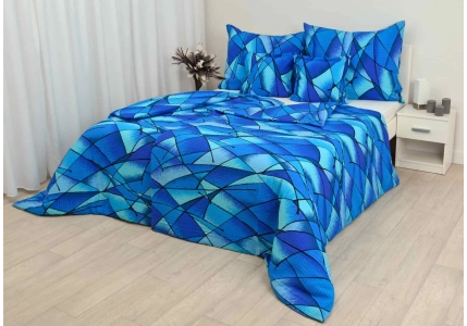 Krepové povlečení Modrá duha