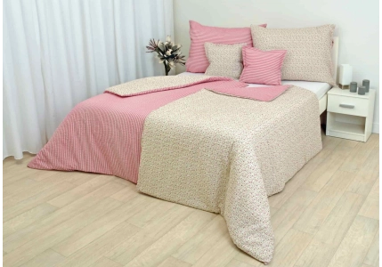 Krepové povlečení Romantika růžová