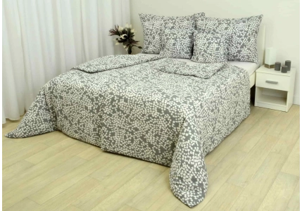 Krepové povlečení Šedivobílá abstrakce