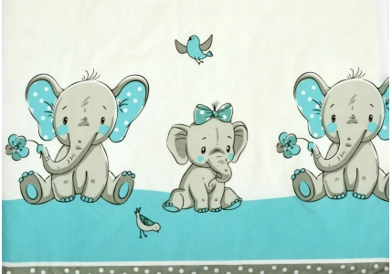 Bavlněné povlečení Slůně s ptáčkem