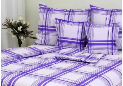 Bavlněné povlečení LUX Fialový proužek