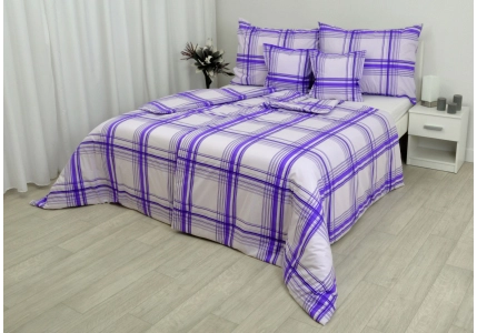 Bavlněné povlečení LUX Fialový proužek