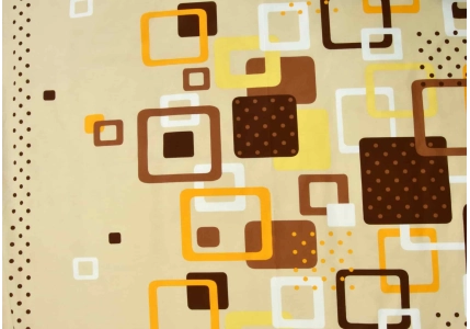 Bavlněné povlečení LUX Hnědooranžové kostky