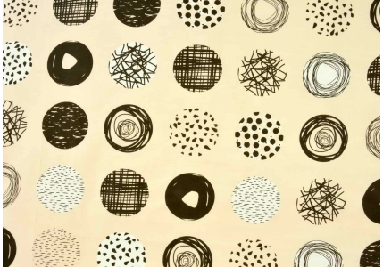 Bavlněné povlečení LUX Béžová s černým ornamentem