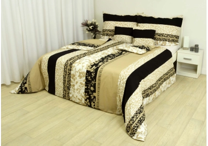 Bavlněné povlečení Hnědé kvítky  II. jakost