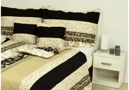 Bavlněné povlečení Hnědé kvítky  II. jakost