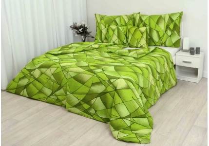 Krepové povlečení Zelená duha