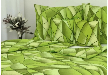 Krepové povlečení Zelená duha