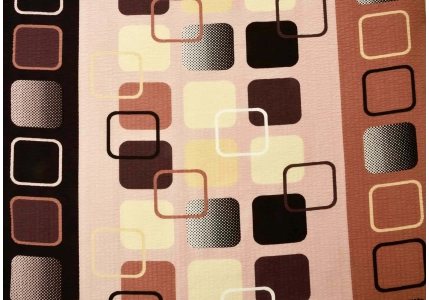 Krepové povlečení Hnědobéžové kostky