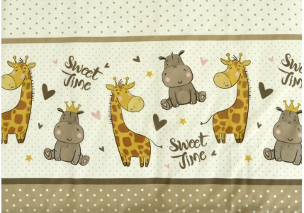 Bavlněné povlečení Žirafka a hrošík