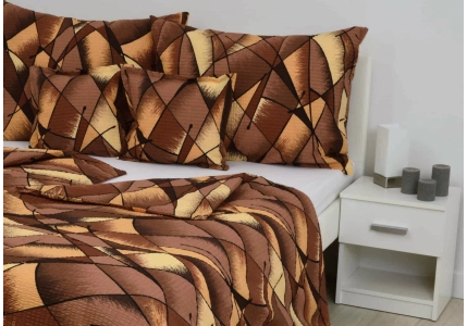 Krepové povlečení Hnědá duha