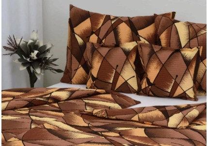 Krepové povlečení Hnědá duha