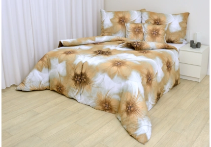 Bavlněné povlečení Hnědá květina