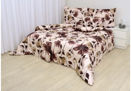 Bavlněný satén Květinová zahrada (digitální tisk)