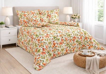 Bavlněné povlečení Lux Podzim na bílém podkladu