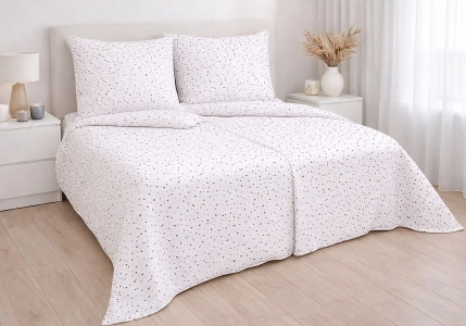 Mušelínové povlečení Kávové čárky