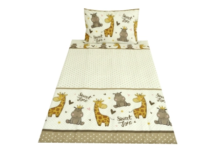 Žirafka a hrošík (dětská bavlna obrazová) II.Jakost