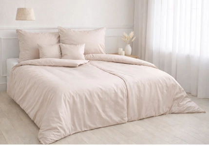 Bavlněný satén Pudrový