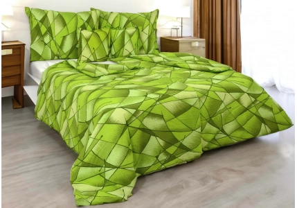 Krepové povlečení LUX Zelená Hnědá duha II. Jakost